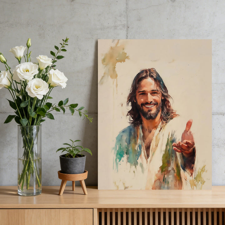 Christianartworkshop Wandbilder mit Jesu ausgestreckter Hand: Ein Symbol seiner einladenden Gnade - Gerahmtes Leinwandgemälde - 11,81''*15,75''0,71"/30*40*1,8cm - image 0