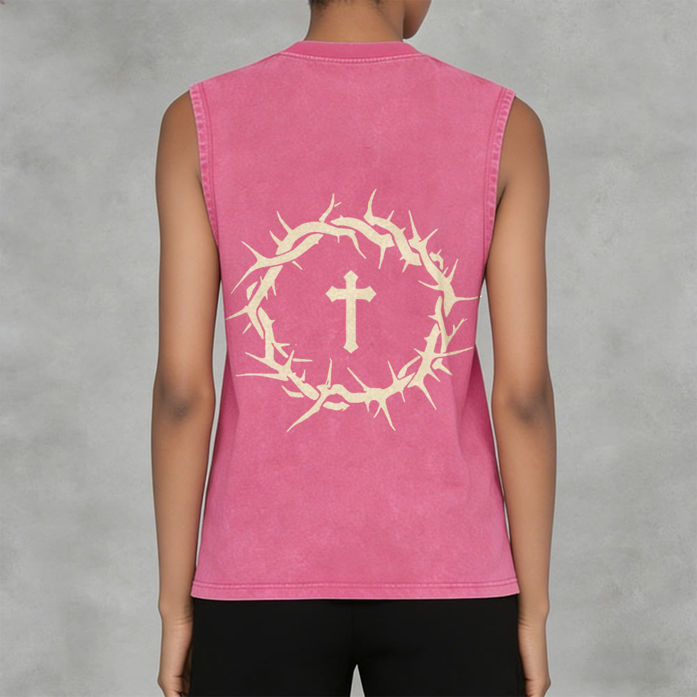 Christianartworkshop Glaube statt Angst Dornenkrone Unisex-Tanktop - image 13