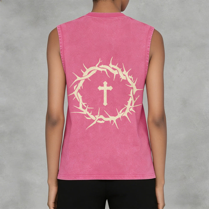 Christianartworkshop Glaube statt Angst Dornenkrone Unisex-Tanktop - image 13