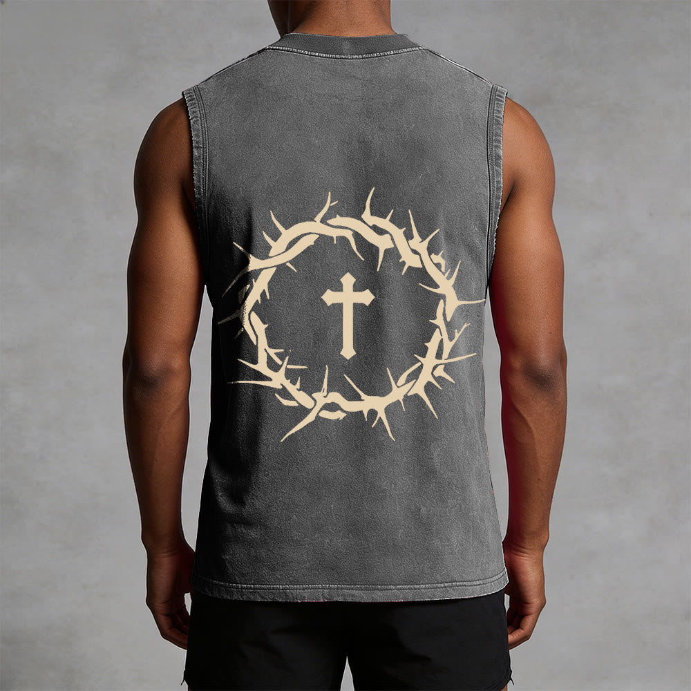 Christianartworkshop Glaube statt Angst Dornenkrone Unisex-Tanktop - image 2