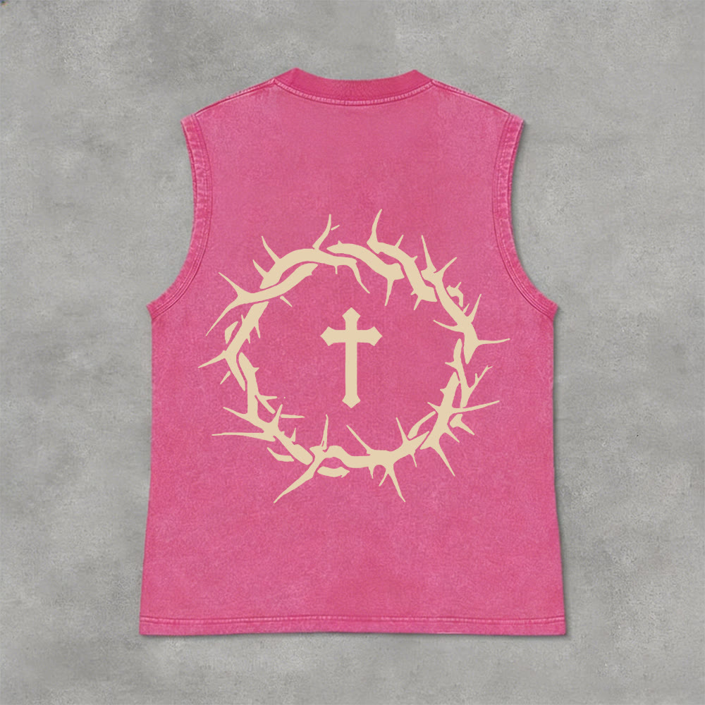 Christianartworkshop Glaube statt Angst Dornenkrone Unisex-Tanktop - image 9