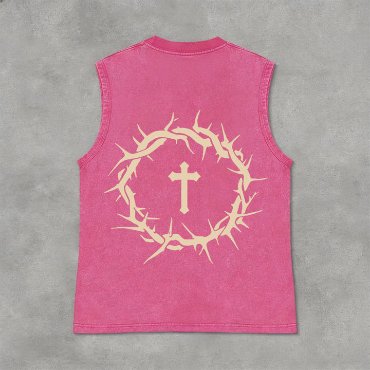 Christianartworkshop Glaube statt Angst Dornenkrone Unisex-Tanktop - image 9