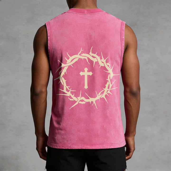 Christianartworkshop Glaube statt Angst Dornenkrone Unisex-Tanktop - image 11