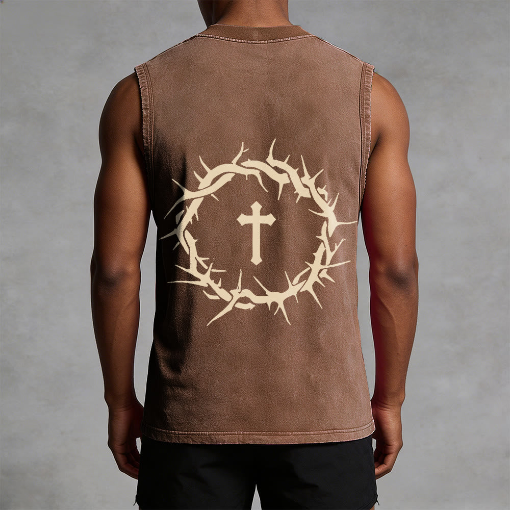 Christianartworkshop Glaube statt Angst Dornenkrone Unisex-Tanktop - image 18