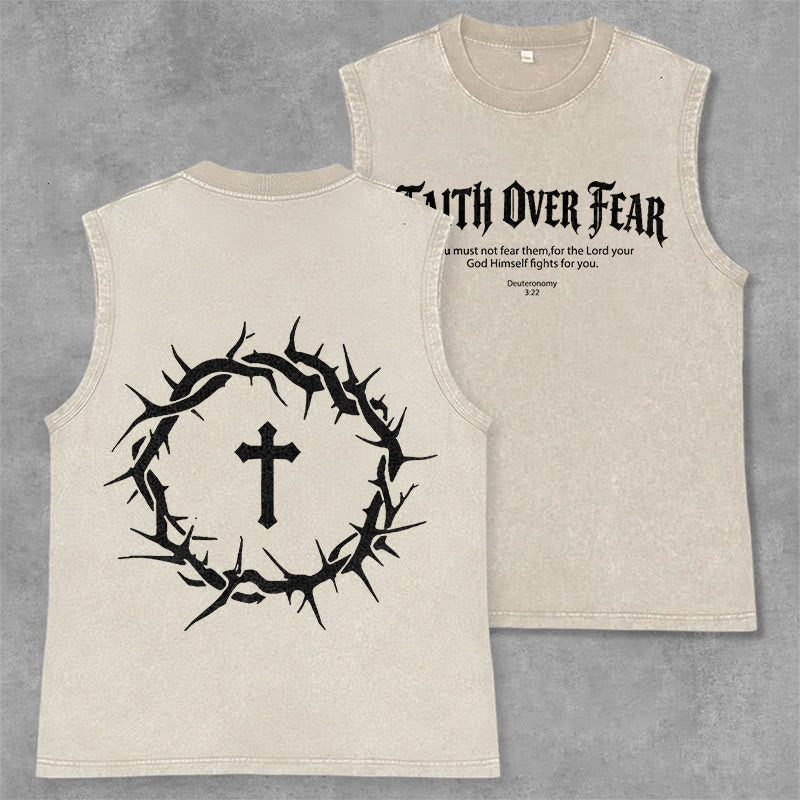 Christianartworkshop Glaube statt Angst Dornenkrone Unisex-Tanktop - Beige - 2XL - image 28