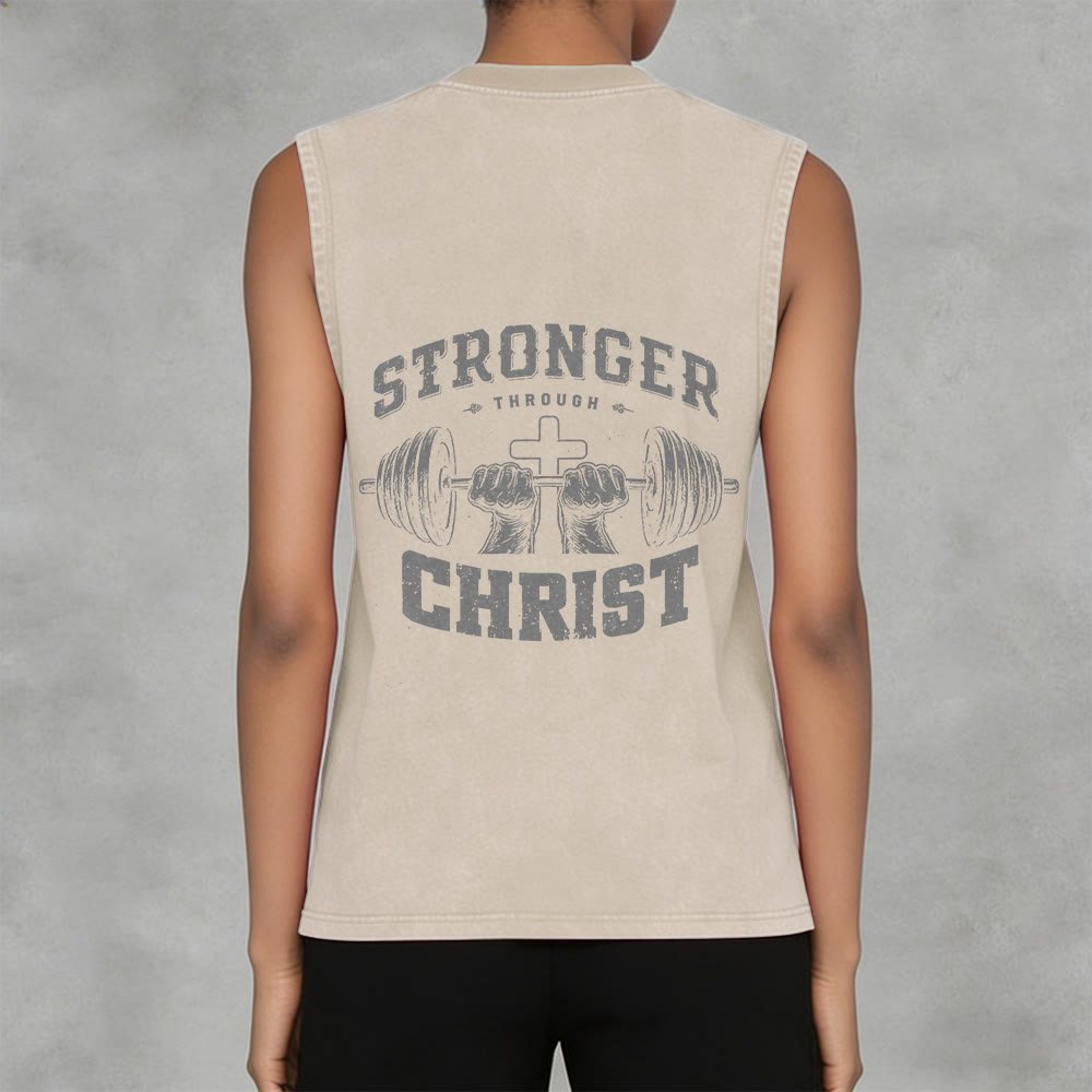 Christianartworkshop „ Stärker durch Christus“ Unisex-Tanktop mit Hantelkreuz - image 11