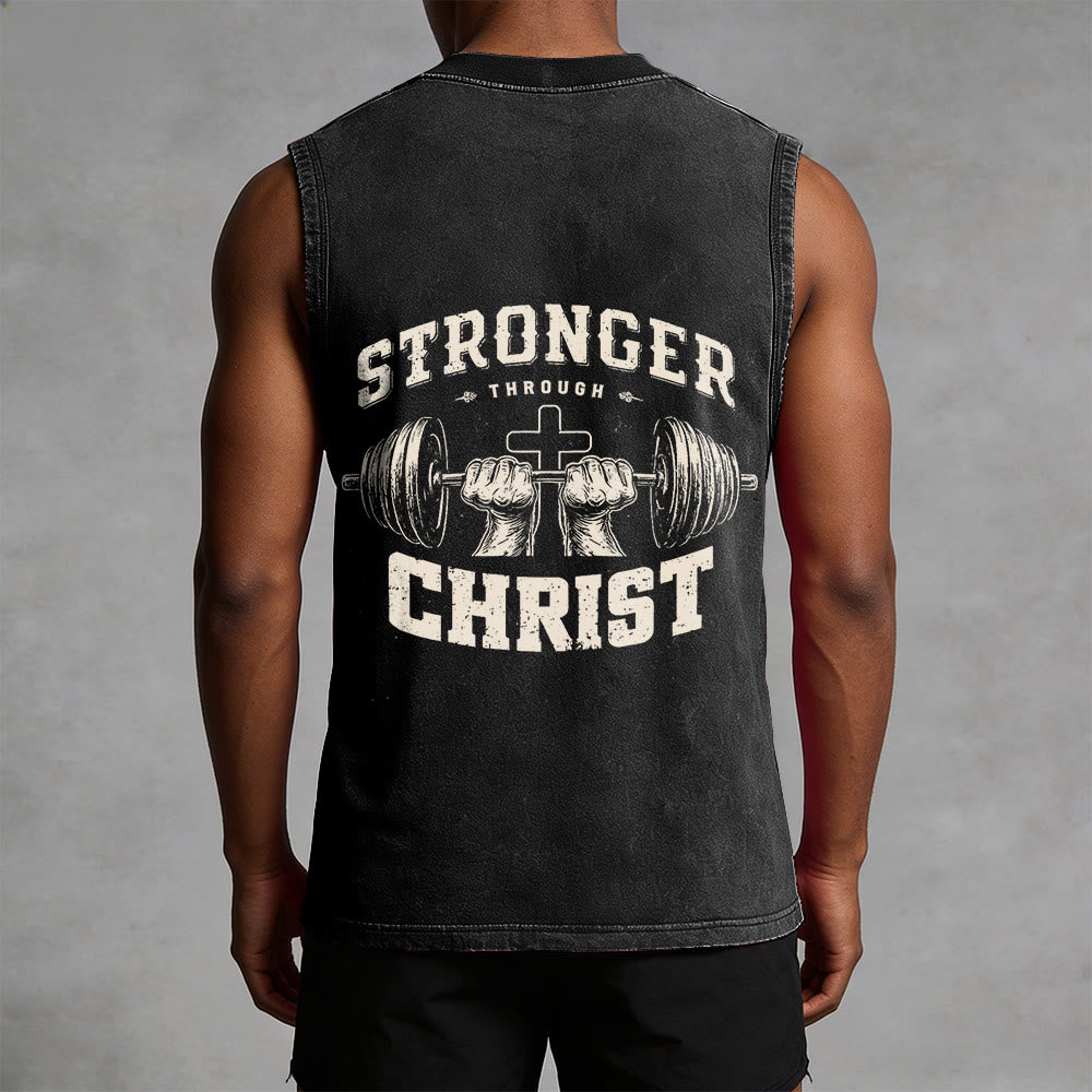 Christianartworkshop „ Stärker durch Christus“ Unisex-Tanktop mit Hantelkreuz - image 7