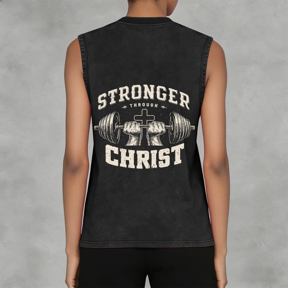 Christianartworkshop „ Stärker durch Christus“ Unisex-Tanktop mit Hantelkreuz - image 8
