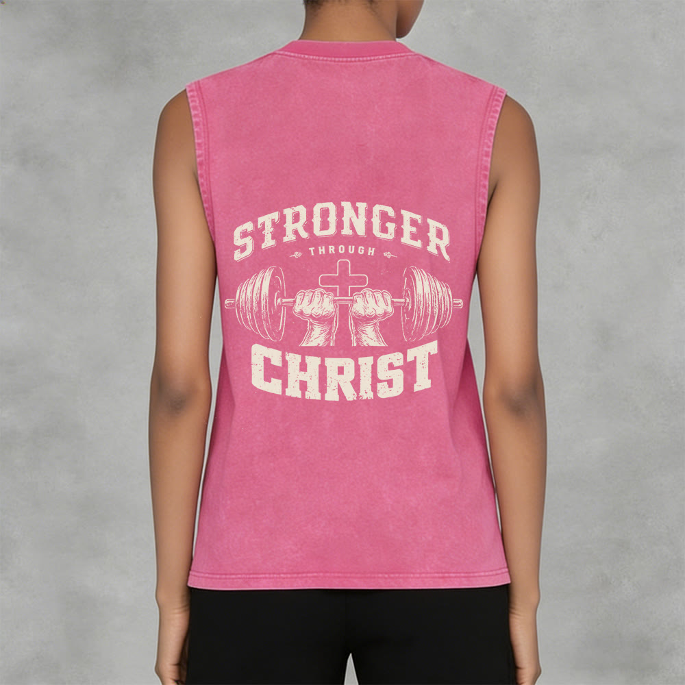 Christianartworkshop „ Stärker durch Christus“ Unisex-Tanktop mit Hantelkreuz - image 14