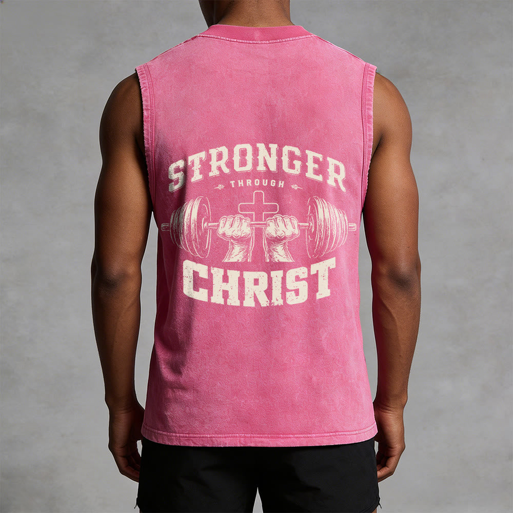 Christianartworkshop „ Stärker durch Christus“ Unisex-Tanktop mit Hantelkreuz - image 13