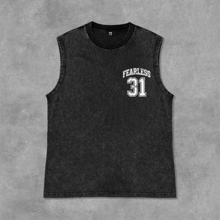 Christianartworkshop Sprüche 31: Furchtloses Unisex-Tanktop im Varsity-Stil (gewaschen) - image 22