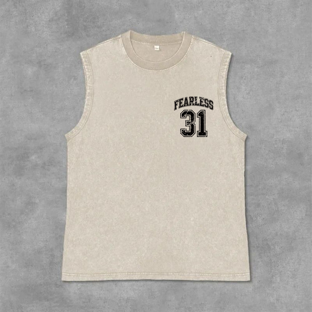 Christianartworkshop Sprüche 31: Furchtloses Unisex-Tanktop im Varsity-Stil (gewaschen) - image 29