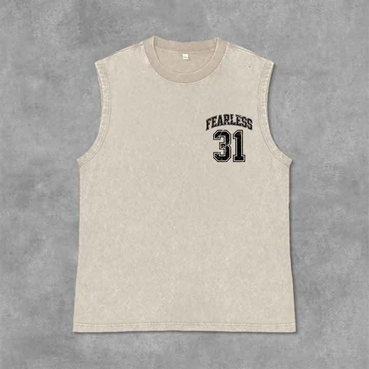 Christianartworkshop Sprüche 31: Furchtloses Unisex-Tanktop im Varsity-Stil (gewaschen) - image 29