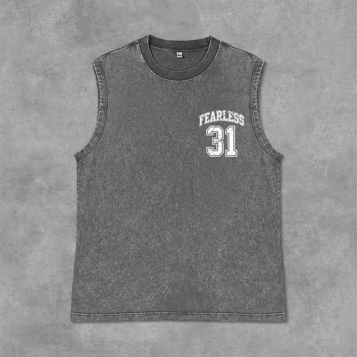 Christianartworkshop Sprüche 31: Furchtloses Unisex-Tanktop im Varsity-Stil (gewaschen) - image 8