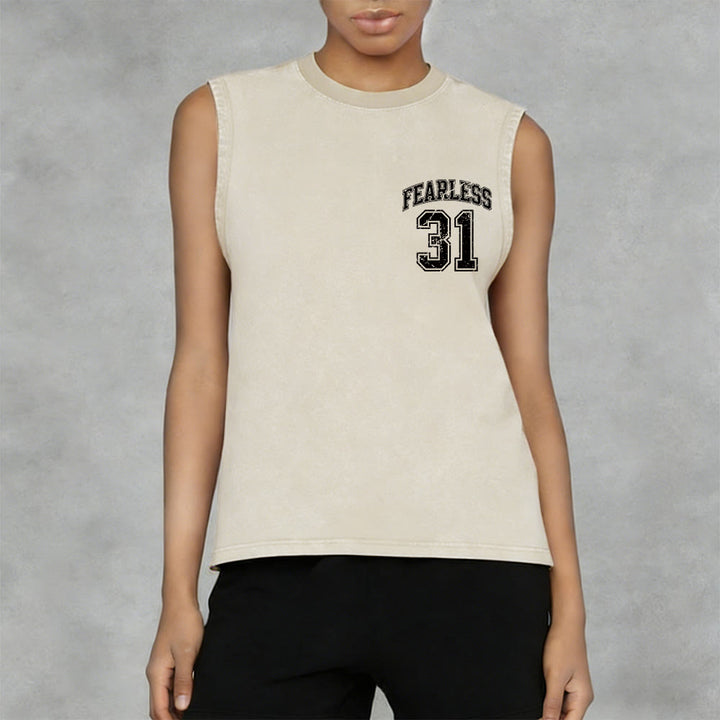 Christianartworkshop Sprüche 31: Furchtloses Unisex-Tanktop im Varsity-Stil (gewaschen) - image 33
