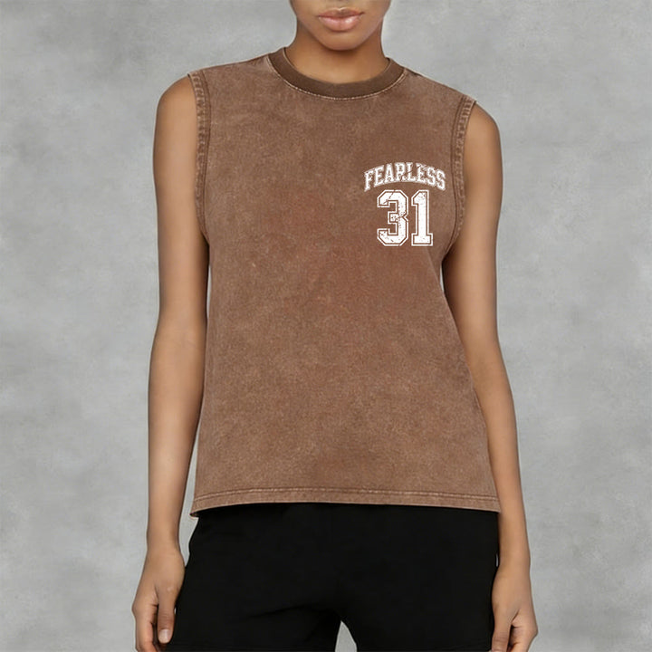 Christianartworkshop Sprüche 31: Furchtloses Unisex-Tanktop im Varsity-Stil (gewaschen) - image 19