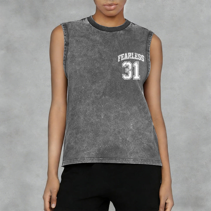 Christianartworkshop Sprüche 31: Furchtloses Unisex-Tanktop im Varsity-Stil (gewaschen) - image 12