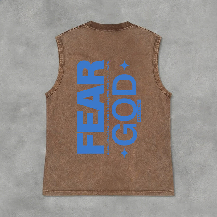 Christianartworkshop Fürchte Gott Psalm 128:1 Unisex-Tanktop (vorgewaschen) - Braun - 2XL - image 9