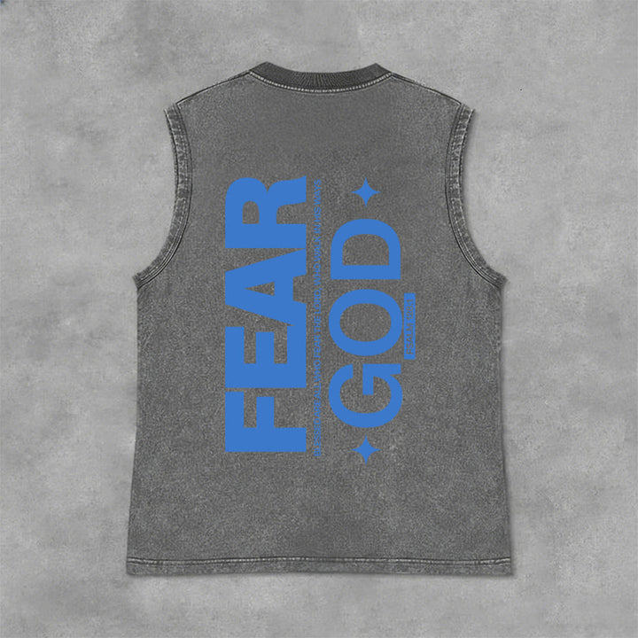 Christianartworkshop Fürchte Gott Psalm 128:1 Unisex-Tanktop (vorgewaschen) - Grau - 2XL - image 6