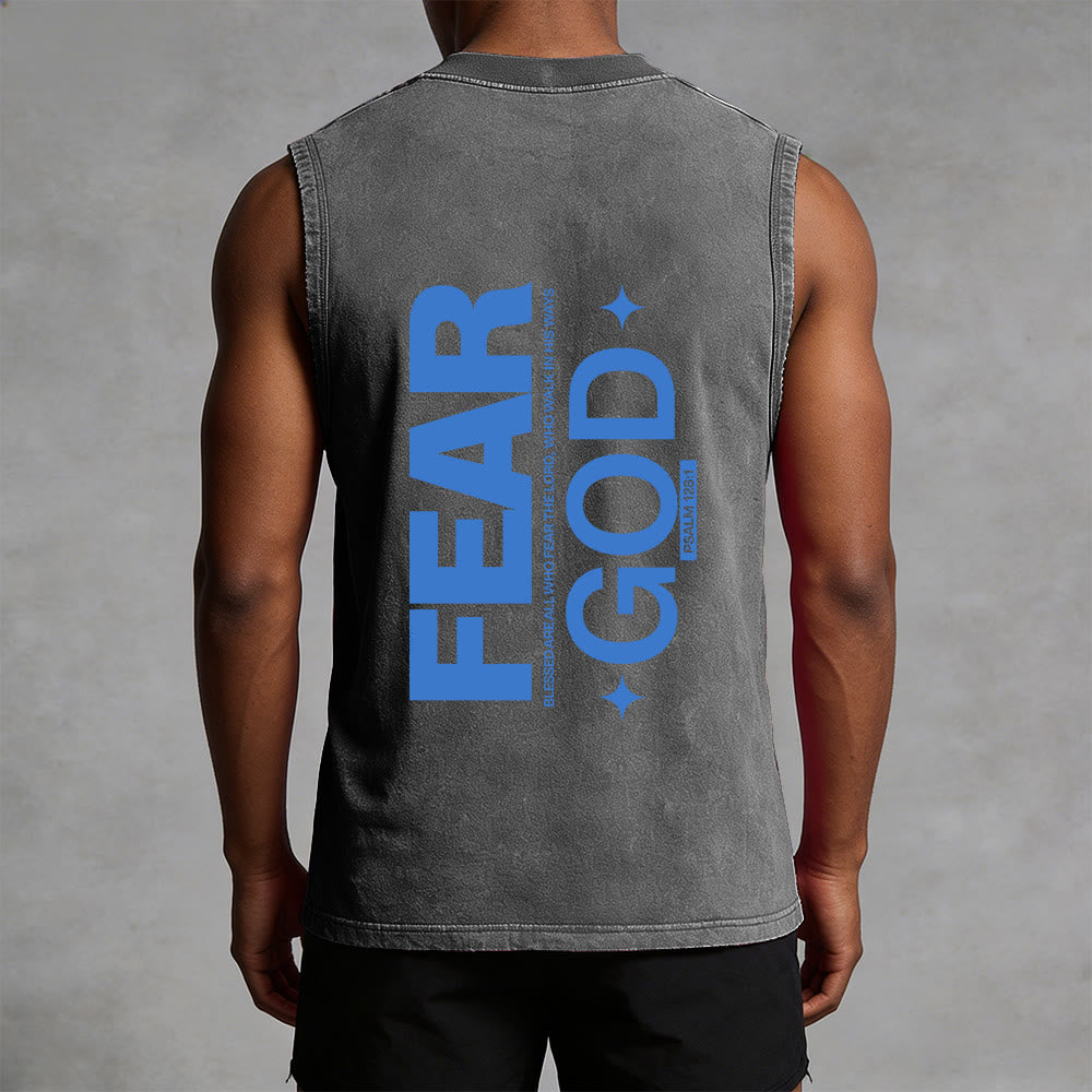 Christianartworkshop Fürchte Gott Psalm 128:1 Unisex-Tanktop (vorgewaschen) - image 8
