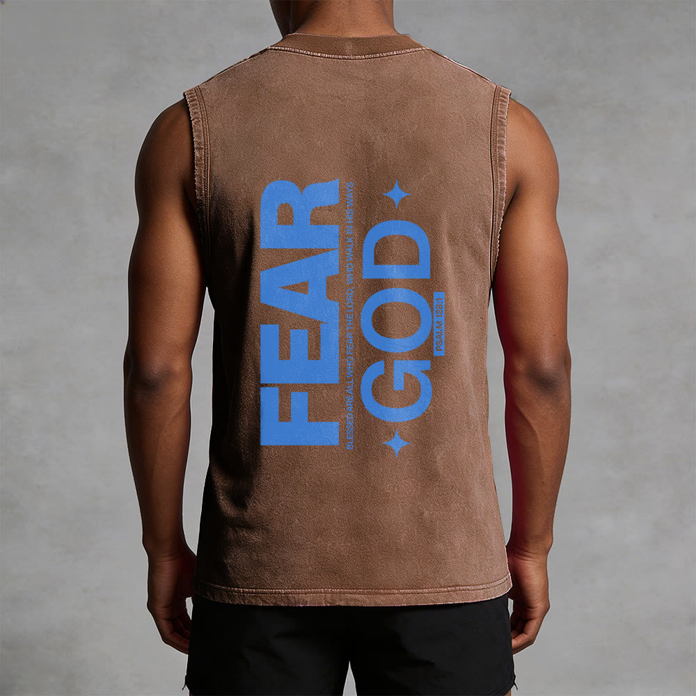 Christianartworkshop Fürchte Gott Psalm 128:1 Unisex-Tanktop (vorgewaschen) - image 10