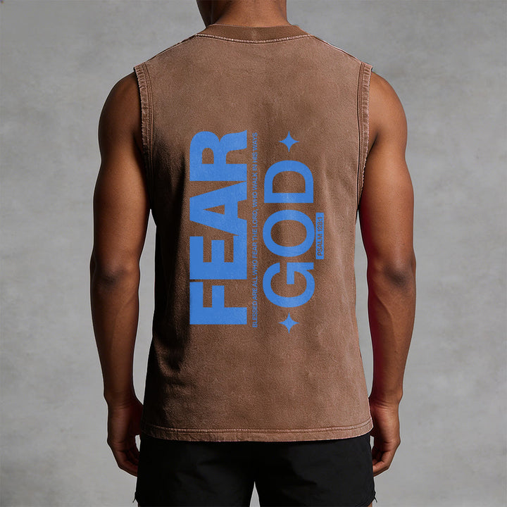 Christianartworkshop Fürchte Gott Psalm 128:1 Unisex-Tanktop (vorgewaschen) - image 10