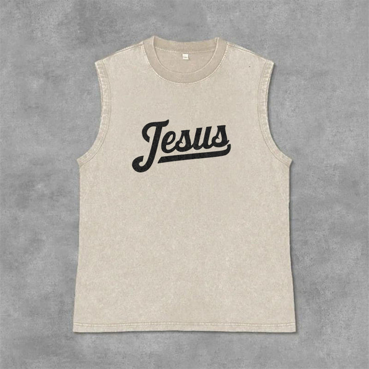 Christianartworkshop Jesus: Dornenkrone Skizze Unisex-Tanktop (gewaschen) - image 8