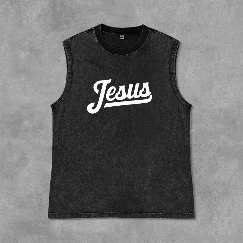 Christianartworkshop Jesus: Dornenkrone Skizze Unisex-Tanktop (gewaschen) - image 1