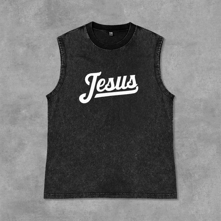 Christianartworkshop Jesus: Dornenkrone Skizze Unisex-Tanktop (gewaschen) - image 1