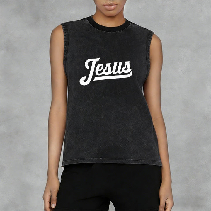 Christianartworkshop Jesus: Dornenkrone Skizze Unisex-Tanktop (gewaschen) - image 5