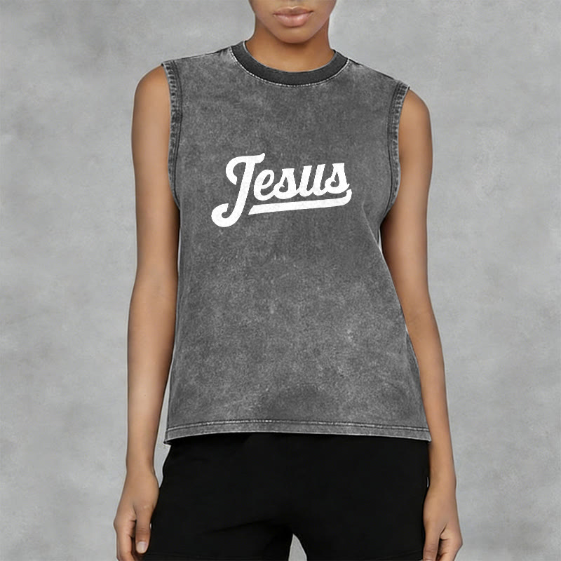 Christianartworkshop Jesus: Dornenkrone Skizze Unisex-Tanktop (gewaschen) - image 24