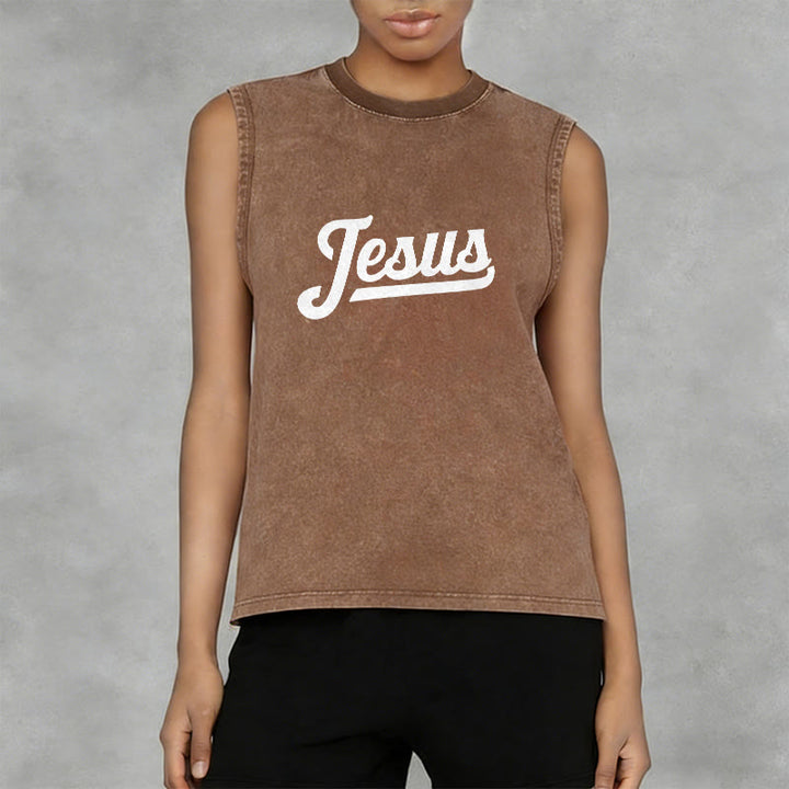 Christianartworkshop Jesus: Dornenkrone Skizze Unisex-Tanktop (gewaschen) - image 34