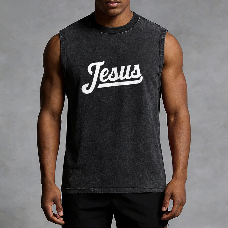 Christianartworkshop Jesus: Dornenkrone Skizze Unisex-Tanktop (gewaschen) - image 3