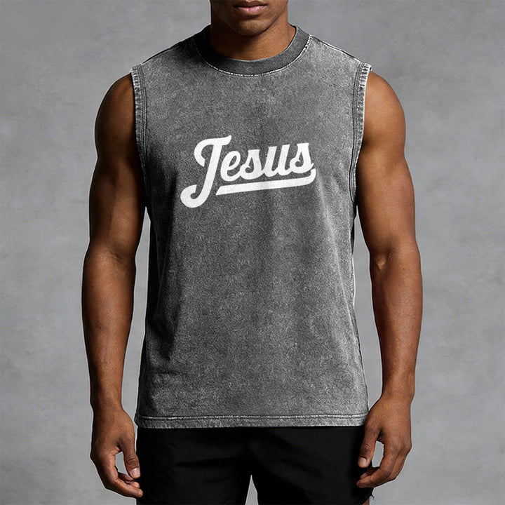 Christianartworkshop Jesus: Dornenkrone Skizze Unisex-Tanktop (gewaschen) - image 26