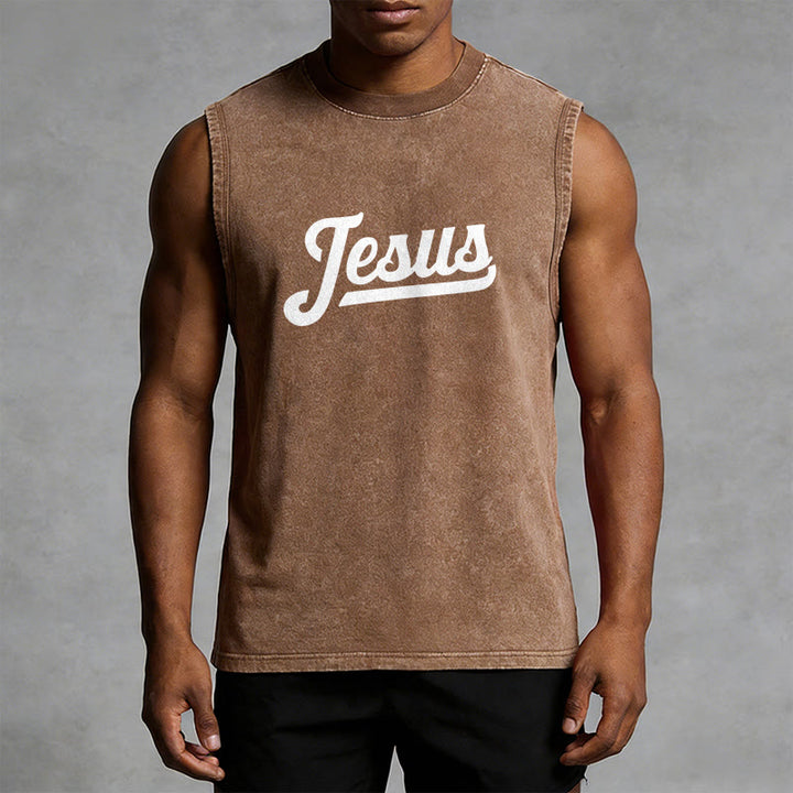 Christianartworkshop Jesus: Dornenkrone Skizze Unisex-Tanktop (gewaschen) - image 31