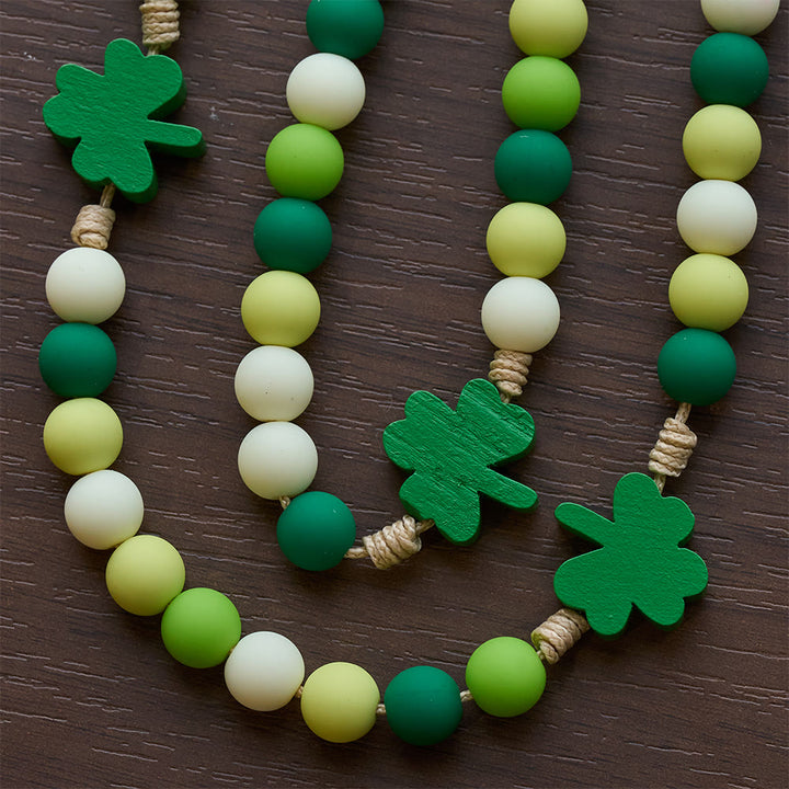 Christianartworkshop St. Patrick-Rosenkranz für Kinder: Farbverlaufende Perlen mit hölzernem Kleeblatt und Kreuz - image 7
