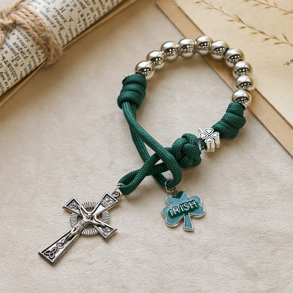 Christianartworkshop Irischer Segensrosenkranz aus Paracord mit keltischem Kruzifix - image 2