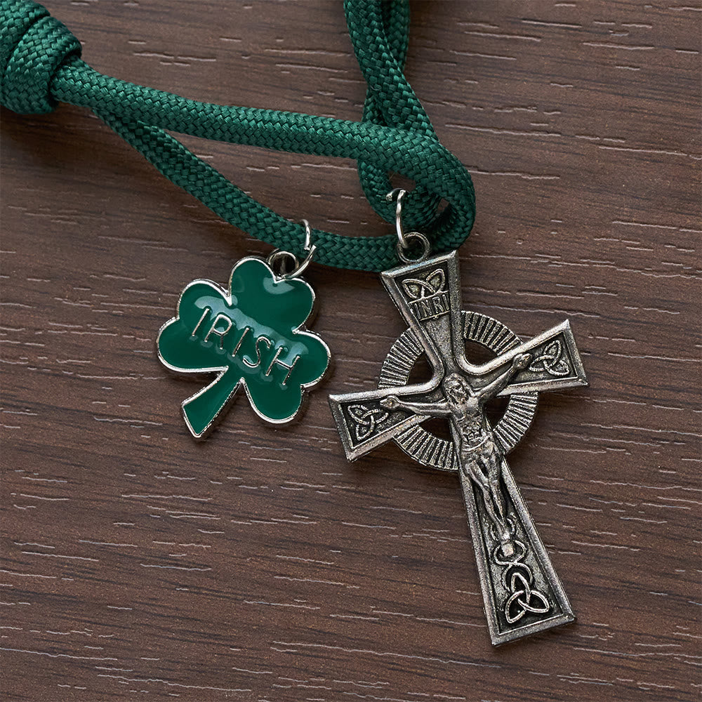 Christianartworkshop Irischer Segensrosenkranz aus Paracord mit keltischem Kruzifix - image 5