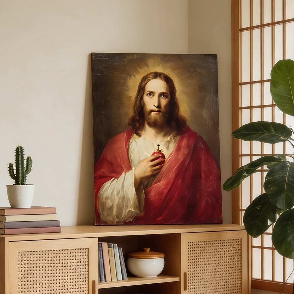 Christianartworkshop Kunstdruck „Heiliges Herz Jesu“: Ein Symbol göttlicher Liebe und Erlösung - image 3
