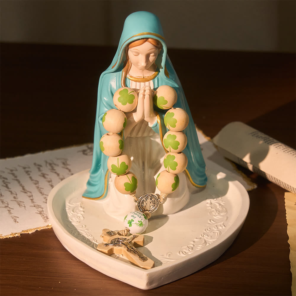 Christianartworkshop Irischer Rosenkranz aus Holz im Taschenformat – Geschenk zum St. Patrick's Day - image 7