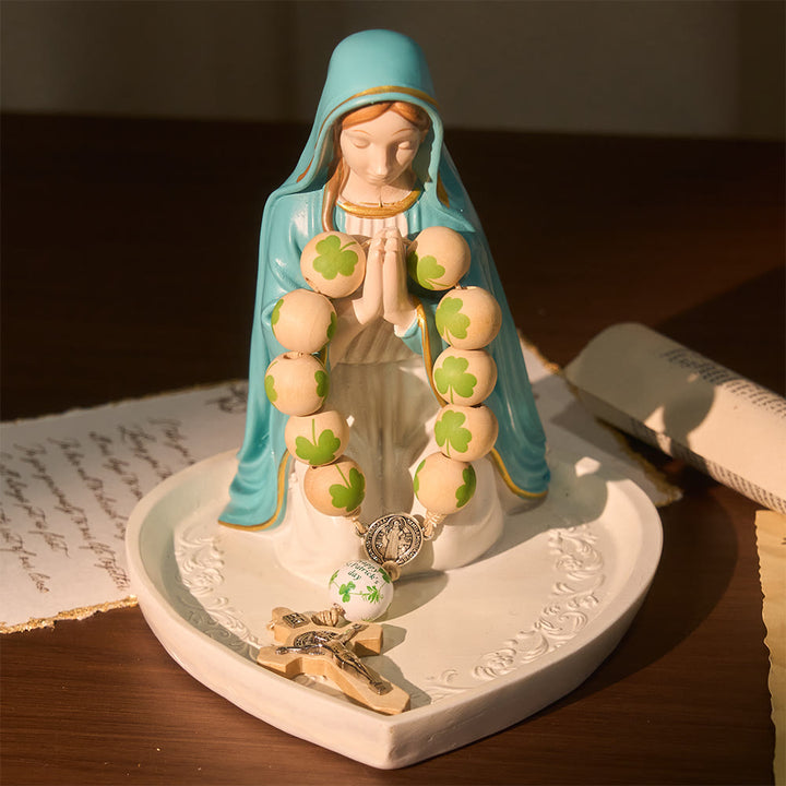 Christianartworkshop Irischer Rosenkranz aus Holz im Taschenformat – Geschenk zum St. Patrick's Day - image 7