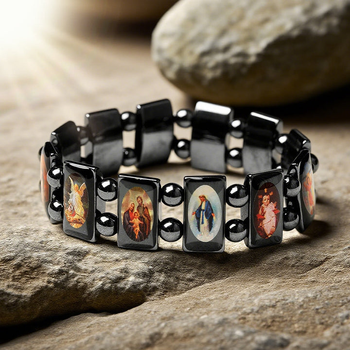 Christianartworkshop Heiliges Ikonen-Hämatit-Armband: Ein Symbol zeitloser Hingabe - B - image 2