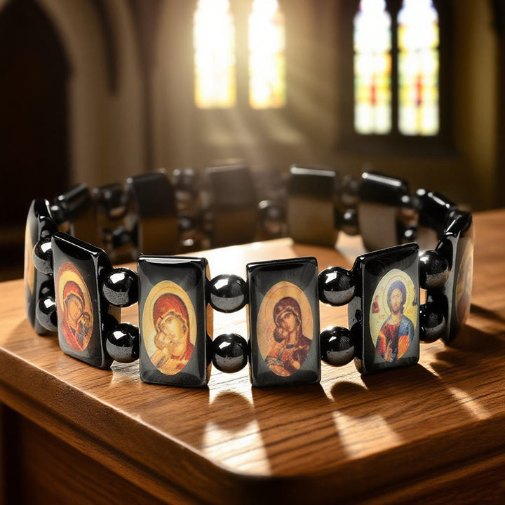 Christianartworkshop Heiliges Ikonen-Hämatit-Armband: Ein Symbol zeitloser Hingabe - image 1