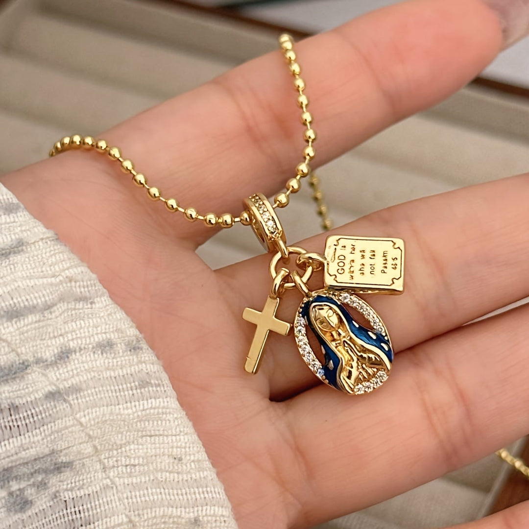 Christianartworkshop Schmuckset „Unsere Liebe Frau von der Gnade“: Ein Symbol zeitloser Hingabe - Halskette - image 0