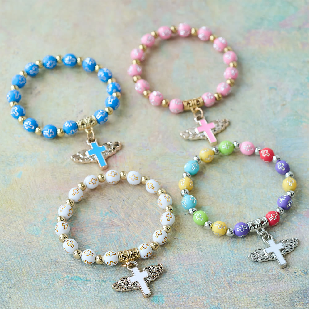 Christianartworkshop Armband mit geflügeltem Kreuz: Ein visuelles Gebet der Hingabe und Verbundenheit - image 1