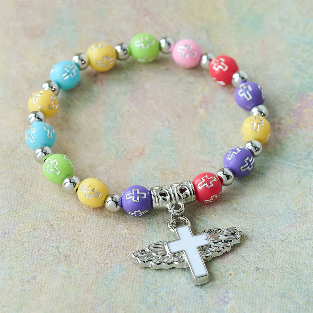 Christianartworkshop Armband mit geflügeltem Kreuz: Ein visuelles Gebet der Hingabe und Verbundenheit - Mehrfarbig - image 7