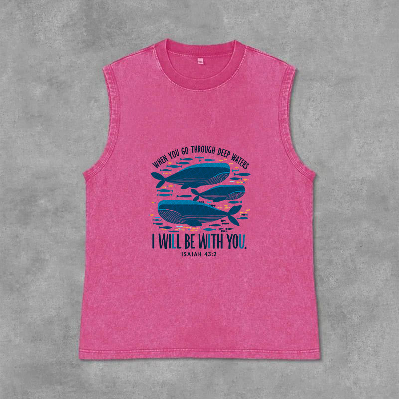 Christianartworkshop Floral Jesus Loves You Unisex Washed Tank Top - Rosa - 2XL - image 6