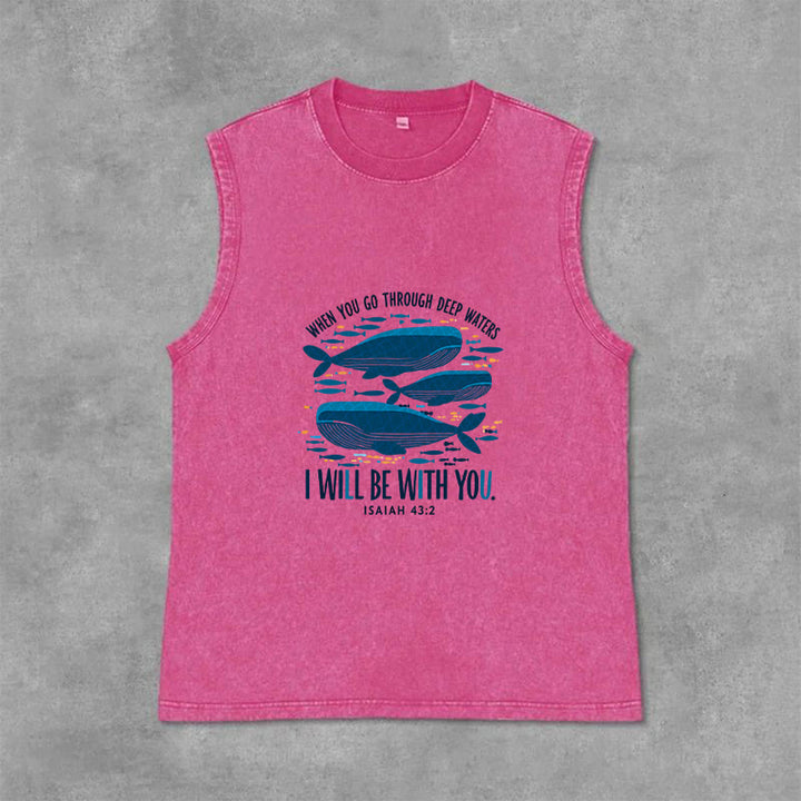 Christianartworkshop Floral Jesus Loves You Unisex Washed Tank Top - Rosa - 2XL - image 6