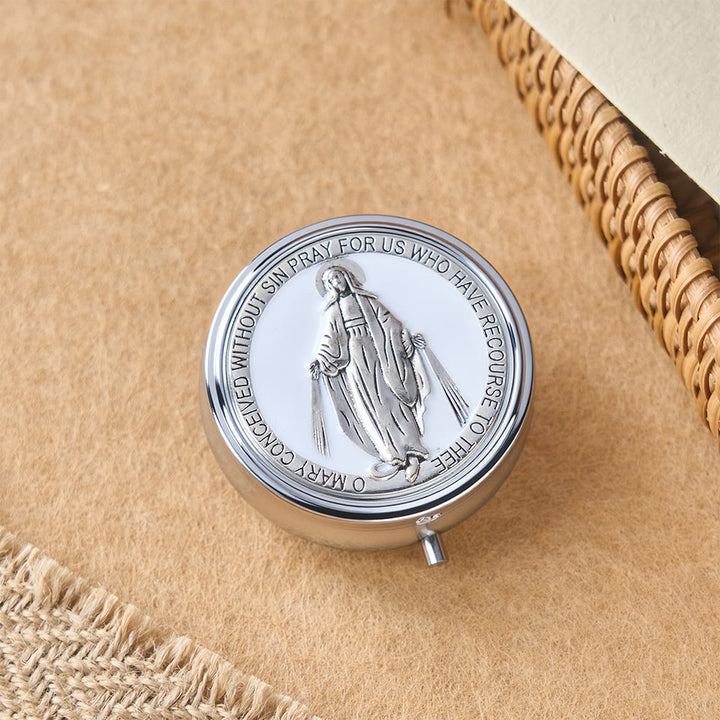 Christianartworkshop Andachtsrosenkranz mit Aufbewahrungsbox: Marienmedaille und Kruzifix zur besinnlichen Andacht - image 7