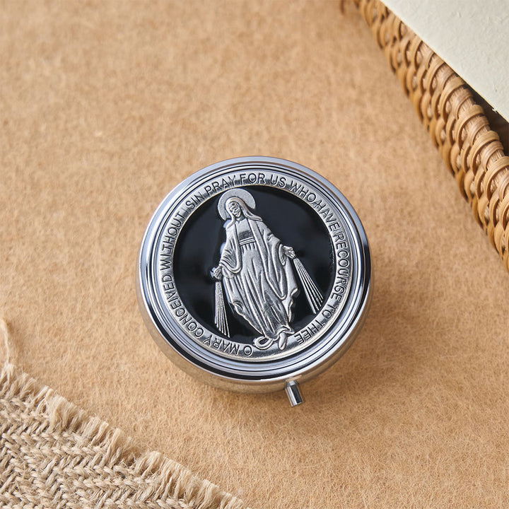 Christianartworkshop Andachtsrosenkranz mit Aufbewahrungsbox: Marienmedaille und Kruzifix zur besinnlichen Andacht - image 11